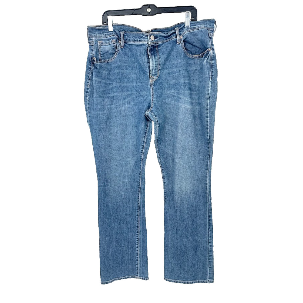 Old Navy Original Bootcut Jeans Medium Wash Blue Denim Women's Size 18 Stretch